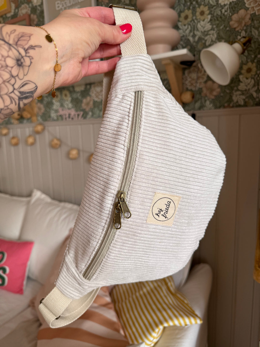 HEDI Hipbag Colorblock Cord Creme