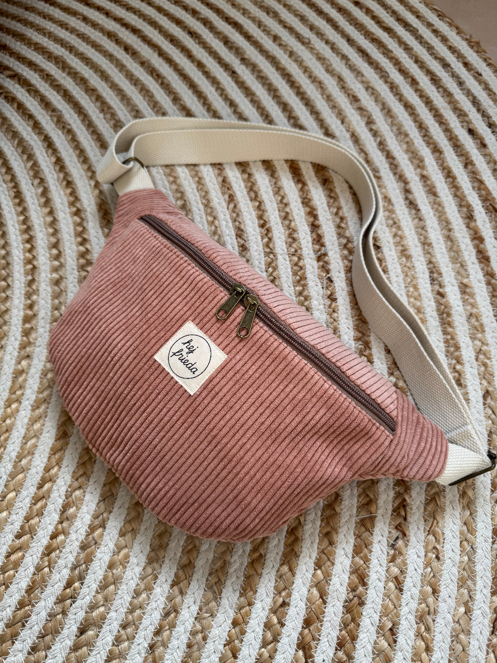 HEDI Hipbag Colorblock Cord Rosé