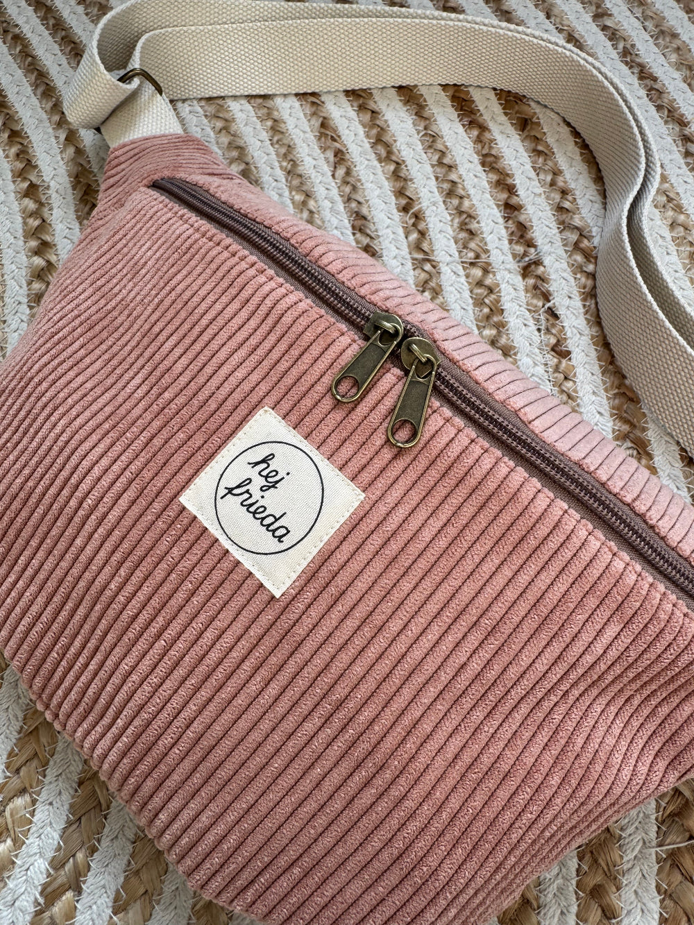 HEDI Hipbag Colorblock Cord Rosé