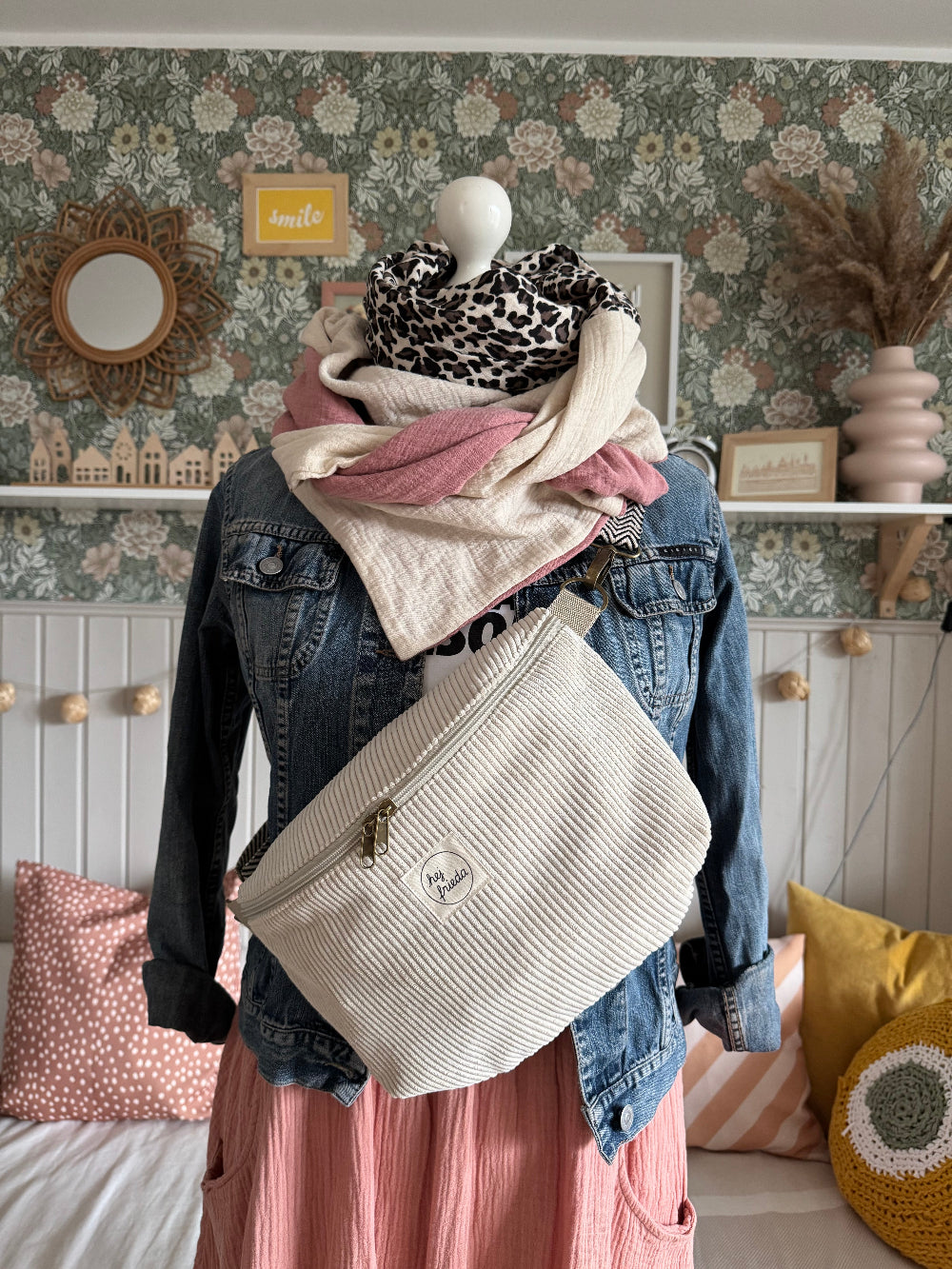 LINNEA Hipbag Cord creme