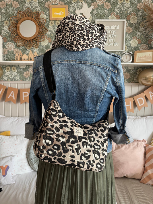 MAJA Crossbody Bag Leo beige/schwarz