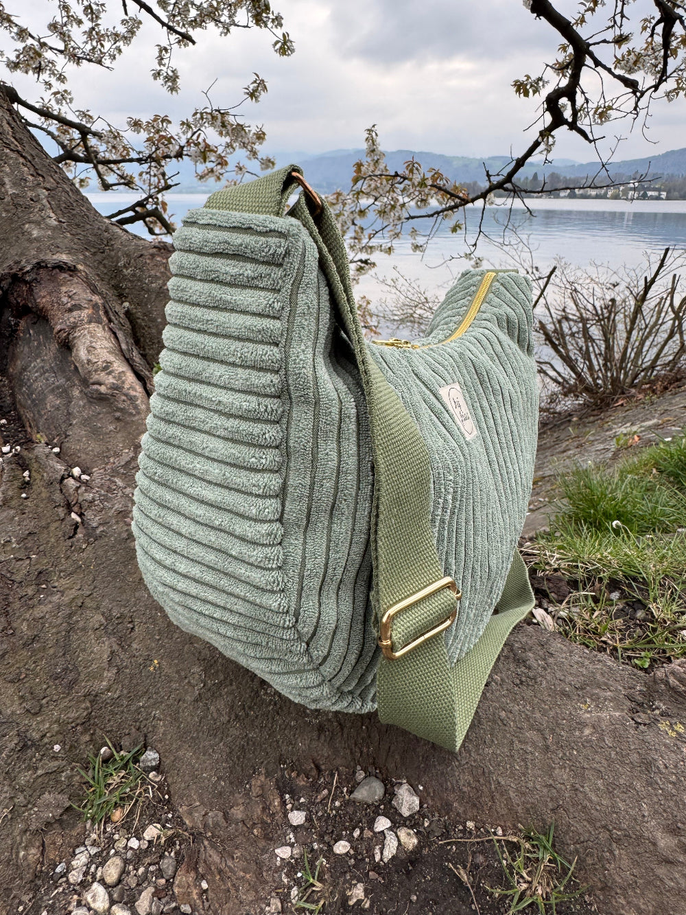 MILOU Moonbag Breitcord salbei