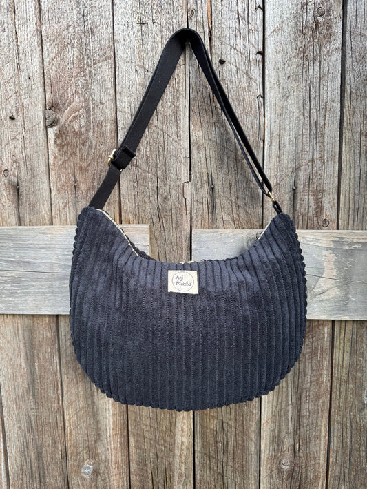 MILOU Moonbag Breitcord Schwarz