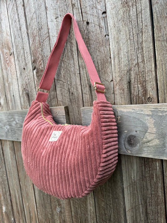 MILOU Moonbag Breitcord rosa