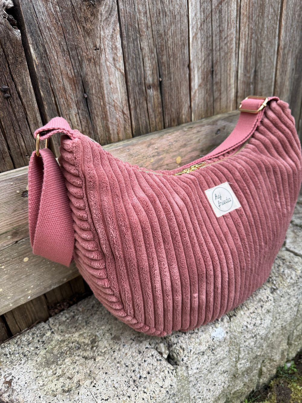 MILOU Moonbag Breitcord rosa