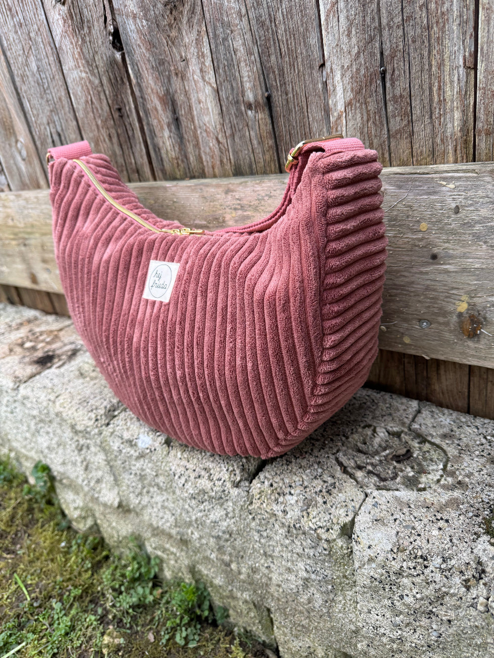 MILOU Moonbag Breitcord rosa