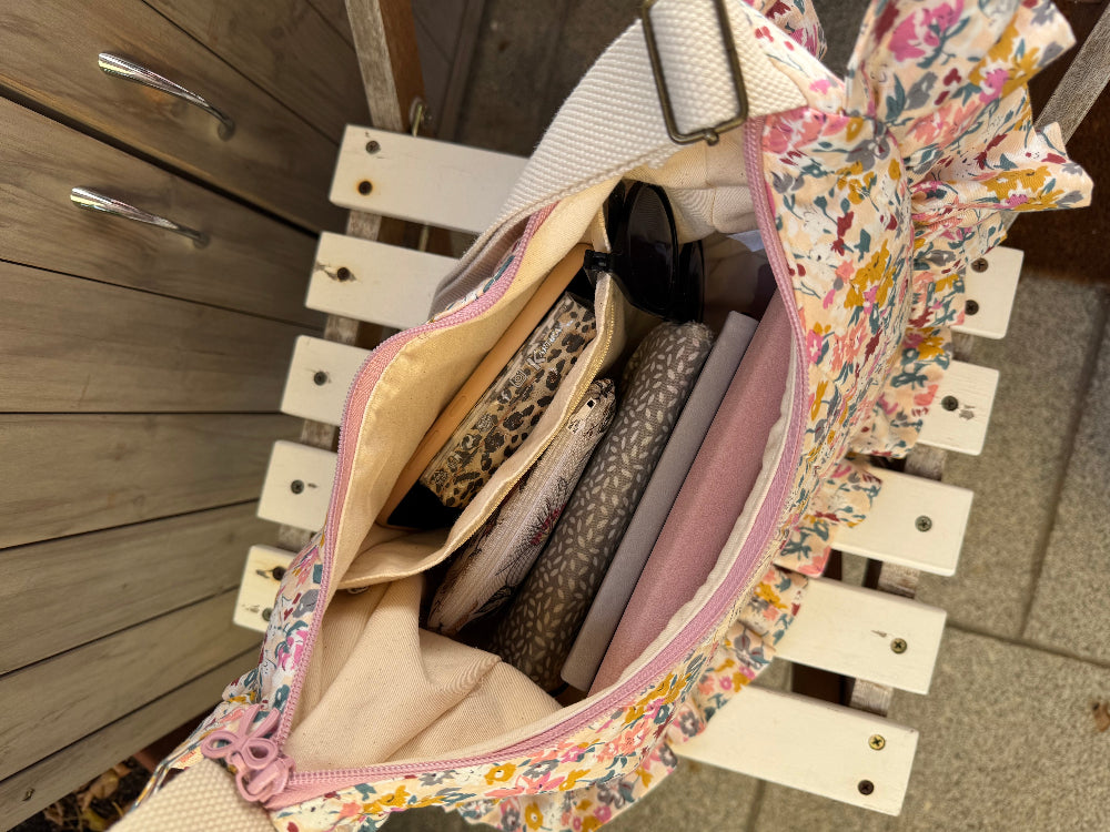 PREORDER - ROSIE Ruffle Bag Midi Vichykaro Gelb