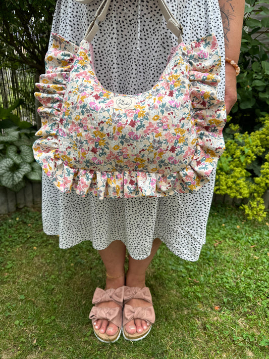 PREORDER - ROSIE Ruffle Bag Flowers Rosé