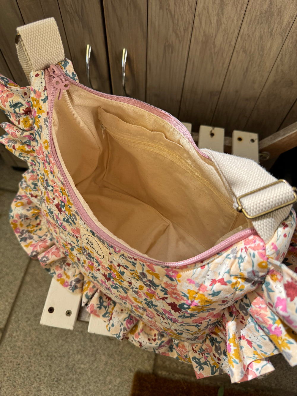 PREORDER - ROSIE Ruffle Bag Midi Vichykaro Gelb